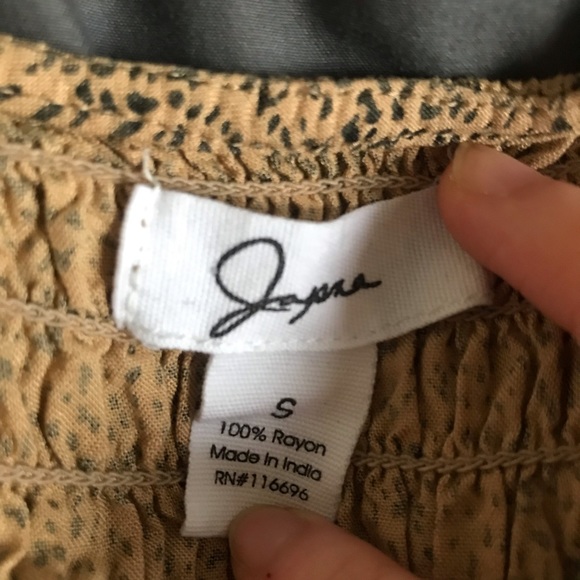 Yellow Spotted Ruffle Top - Picture 3 of 4